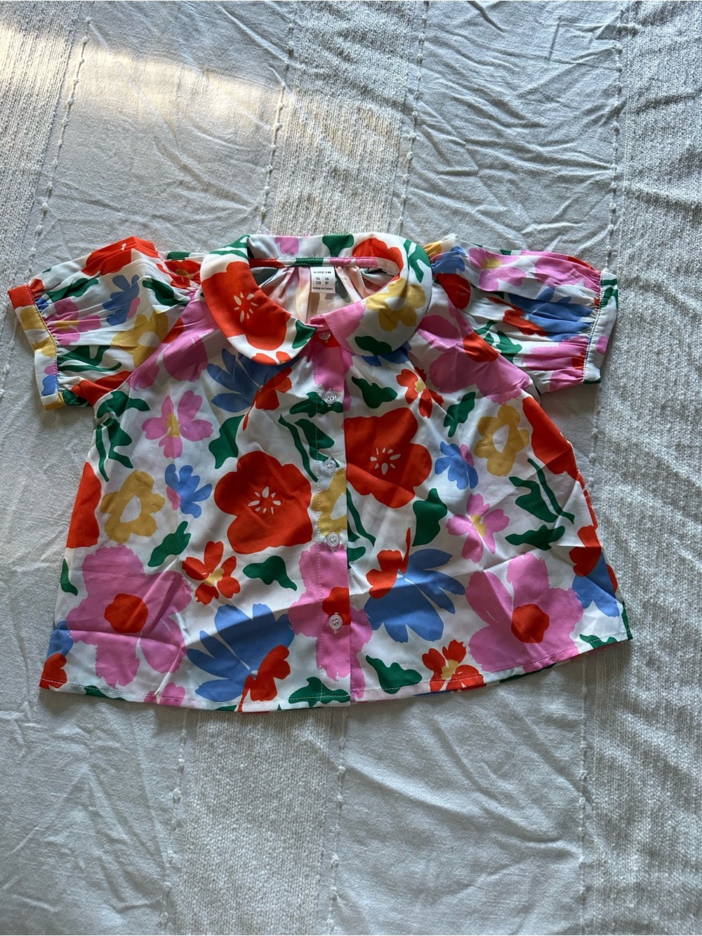 SHEIN Multicolor Floral Button-Up Blouse